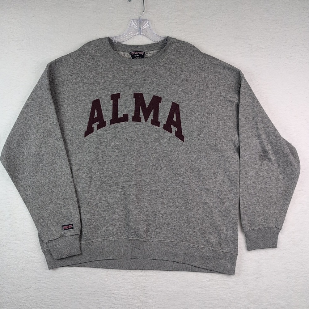 VTG Jansport‎ ALMA Sweatshirt Size 2XL Made In USA Gray Crewneck